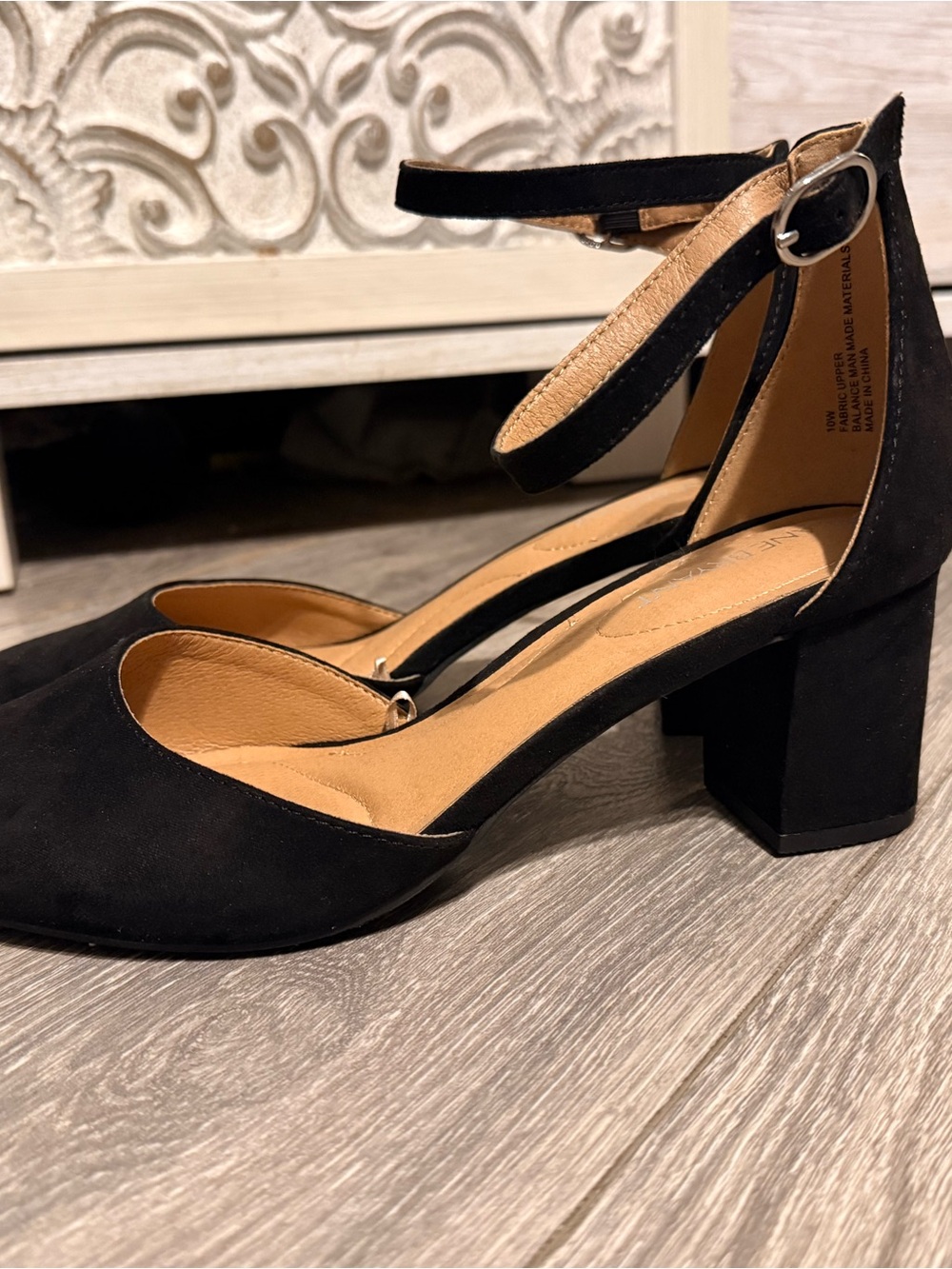 Black Ankle-Strap Block Heel Pumps Lane Bryant 10w
